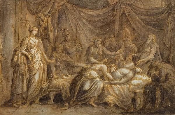 Andromache Mourning the Death of Hector, 1760-63 (pen & ink and wash on paper)