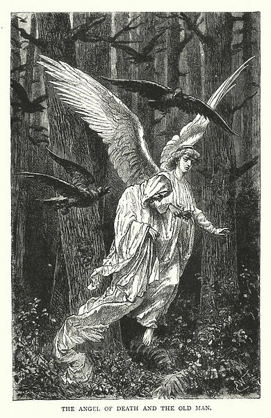The Angel of Death and the Old Man (engraving)