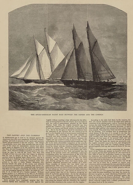 The Anglo-American Yacht Race between the Sappho and the Cambria (engraving)