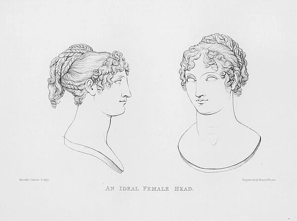 Antonio Canova: An Ideal Female Head (engraving)