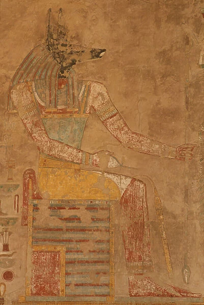 Anubis, the god of death from the Mortuary Temple of Queen Hatshepsut (c
