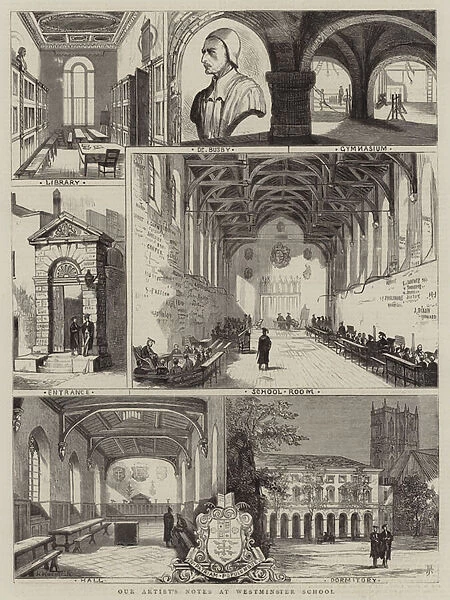Our Artists Notes at Westminster School (engraving)