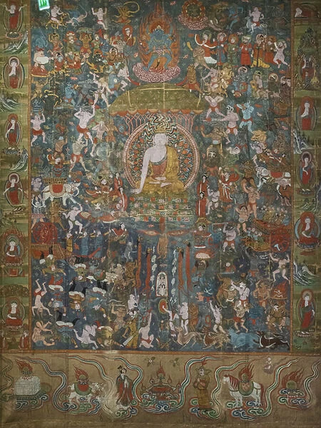 The Assaults of Mara; Scenes of the Awakening Meditation of the Shakyamuni Buddha