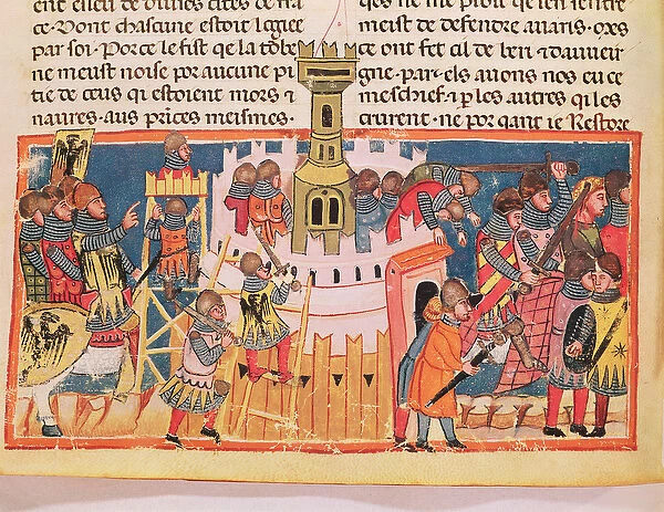 Attacking of a Fort, from Le Vite di Dodici Cesari by Gaius Suetonius Tranquillus (c