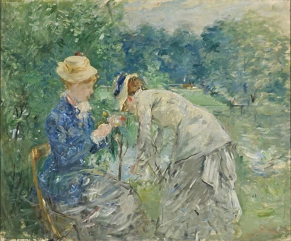 Au bois de Boulogne - In the Bois de Boulogne, by Morisot, Berthe (1841-1895)