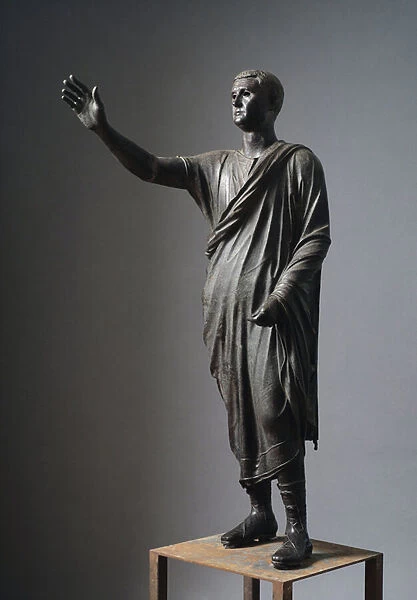 Aule Metele (The Orator), Roman orator - Etruscan Bronze sculpture, h: 179 cm, ca