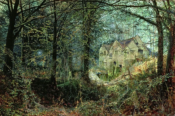 Autumn Glory: The Old Mill, 1869 (oil on canvas)