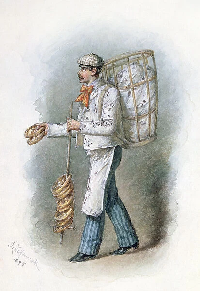 The Baker, 1895 (w  /  c on paper)