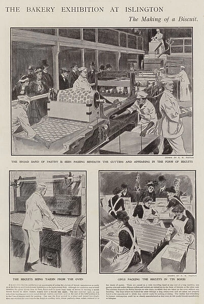 The Bakery Exhibition at Islington, London: the making of a biscuit (litho)