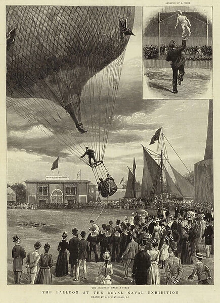 The Balloon at the Royal Naval Exhibition (engraving)