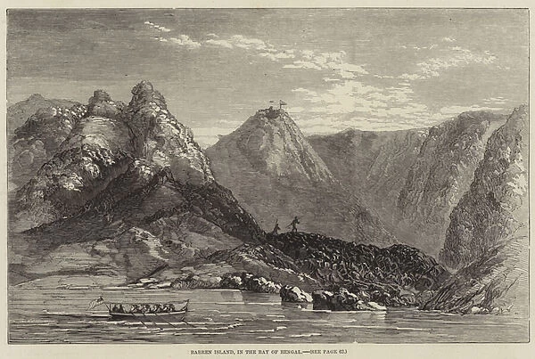 Barren Island, in the Bay of Bengal (engraving)