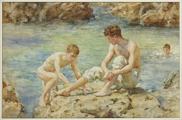 The Bathers, 1922 (w  /  c on paper)