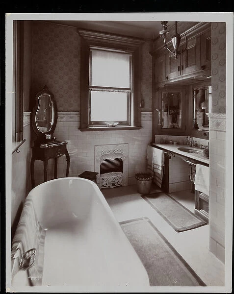 A bathroom of the Edward Brandeis residence at 16 West 88th Street, New York