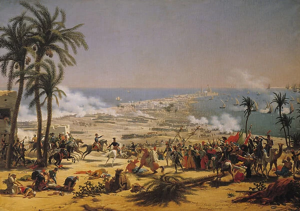 The Battle of Aboukir, 25th July 1799 (oil on canvas)