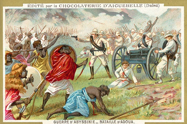Battle of Adwa, First Italo-Ethiopian War, 1896 (chromolitho)