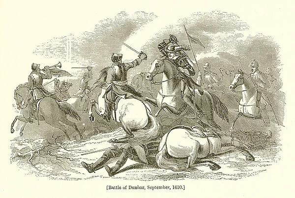 Battle of Dunbar, September, 1650 (engraving)