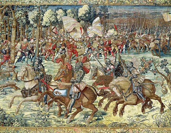 The Battle of Pavia. The Advance of Charles V (1500-58) (tapestry