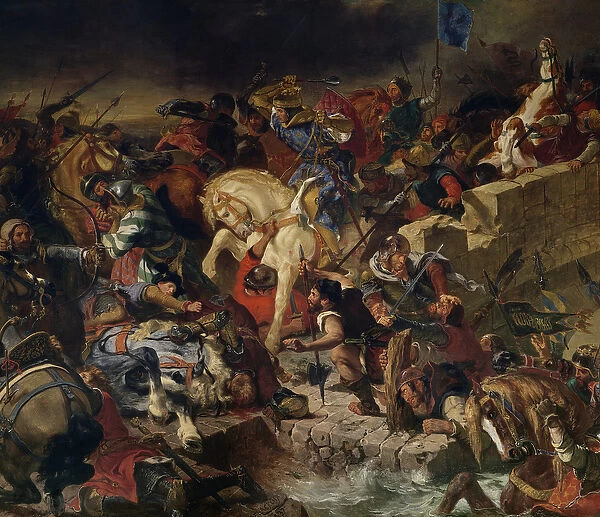 The Battle of Taillebourg, 21st July 1242, 1837 (oil on canvas)