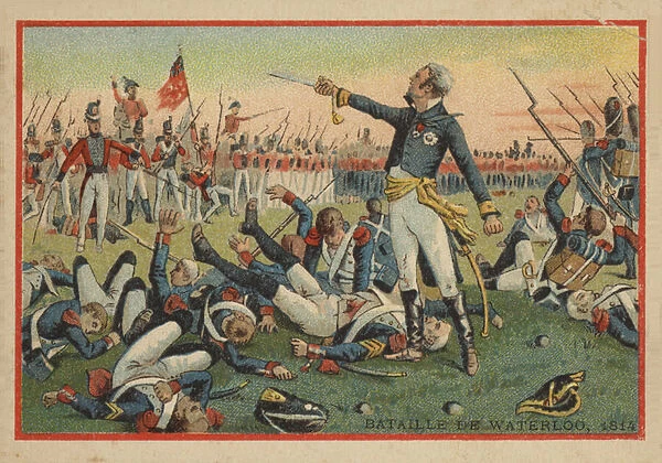 Battle of Waterloo in 1814 (chromolitho)