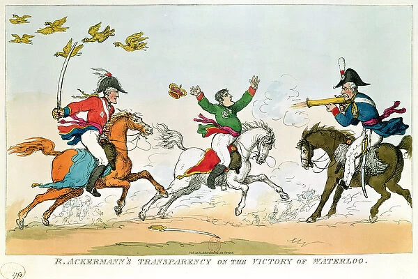 The Battle of Waterloo, 18th June 1815, published by Ackermann, 1815-20 (coloured