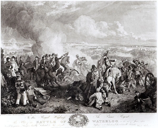 The Battle of Waterloo, 18th June 1815, engraved by John Burnet (1784-1868), 1819