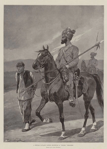 A Bengal Cavalry Patrol escorting a 'Boxer'Prisoner (litho)