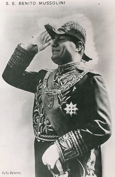 Benito Mussolini (1883-1945) 1930s (b  /  w photo)