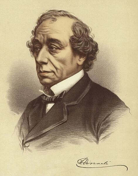 Benjamin Disraeli (colour litho)