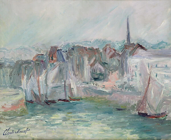 Boats in the Port of Honfleur, 1917 (oil on canvas)