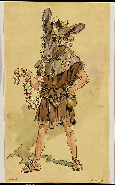 Bottom, costume design for 'A Midsummer Nights Dream', produced by R