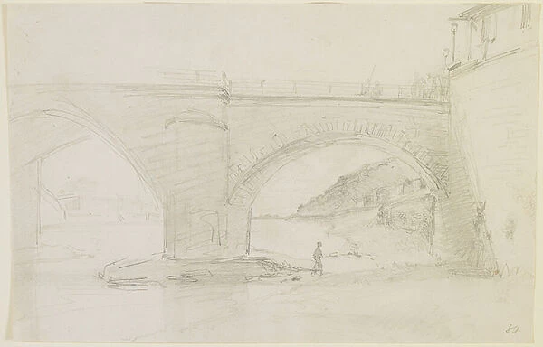 A bridge, 1858 (pencil on off-white wove paper)