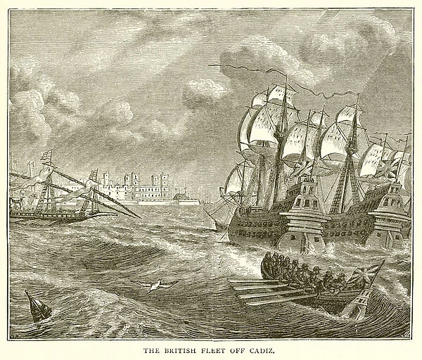 The British Fleet Off Cadiz (engraving)