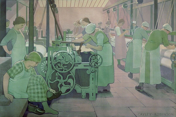 British Industries - Cotton, c. 1923  /  4 (LMS Poster)