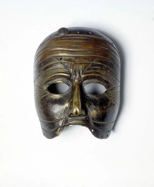 Bronze mask of the 'Commedia dell Arte'. 18th century