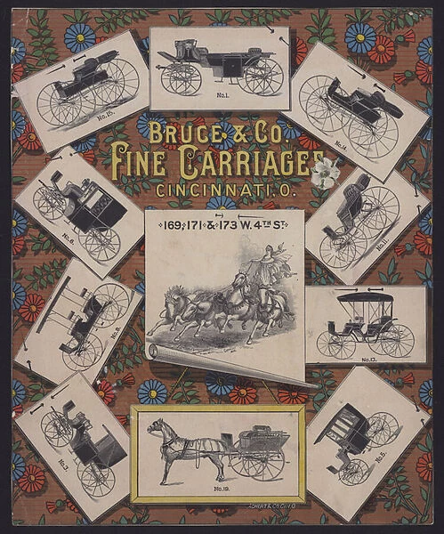 Bruce & Co, Fine Carriages, Cincinnati (colour litho)