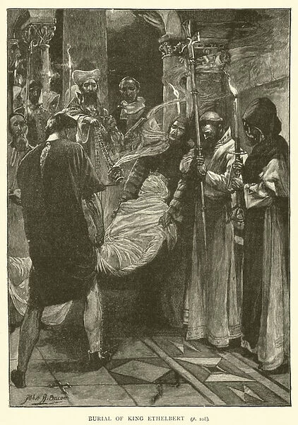 Burial of King Ethelbert (engraving)