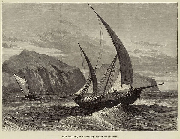 Cape Comorin, the Southern Extremity of India (engraving)