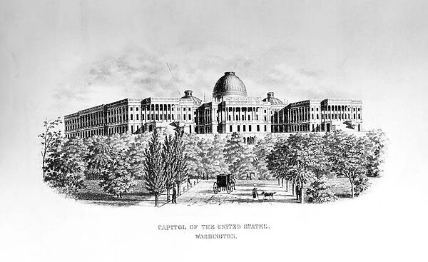 The Capitol of the United States, Washington D. C. c. 1852 (litho)