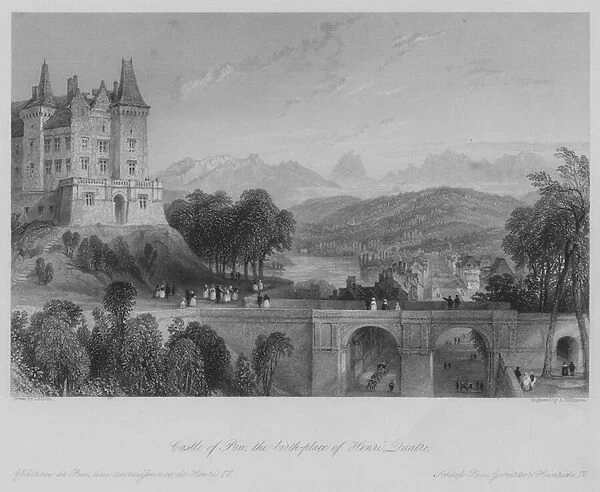 Castle of Pau, the birth-place of Henri Quatre (engraving)