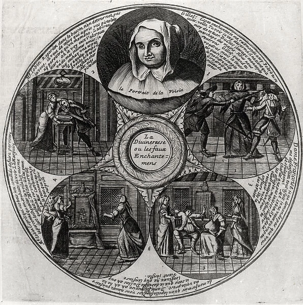 Catherine Monvoisin (La Voisin) (1640-80) and the Poison Affair, 1679 (engraving)
