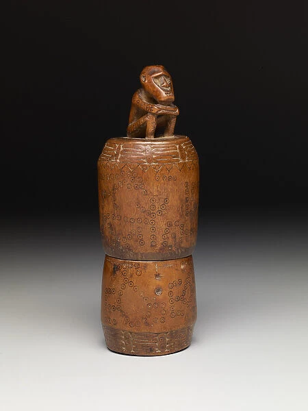 Ceremonial lime container (ahumama), 19th-early 20th century (sandalwood)