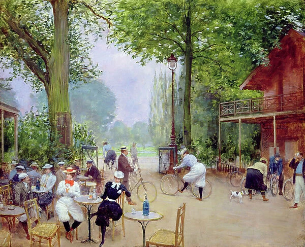 The Chalet du Cycle in the Bois de Boulogne, c. 1900 (oil on panel)