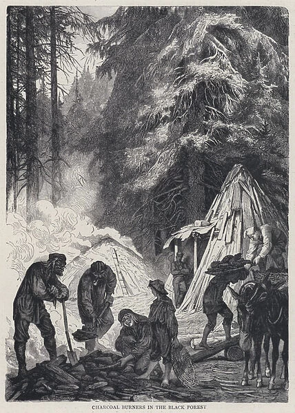 Charcoal Burners in the Black Forest (engraving)