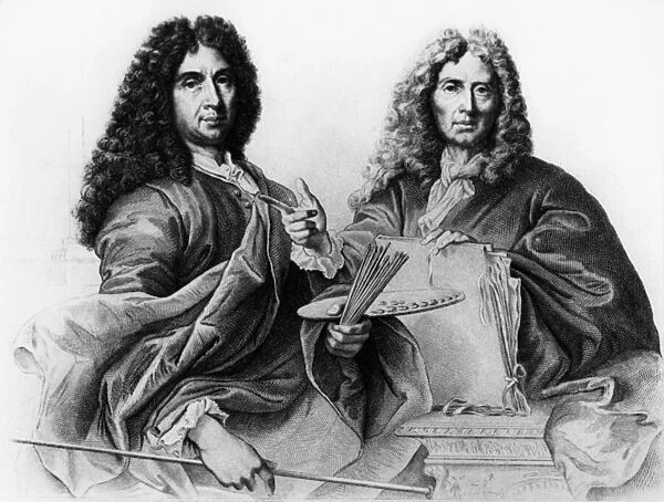 Charles Le Brun and Hyacinthe Rigaud (engraving)