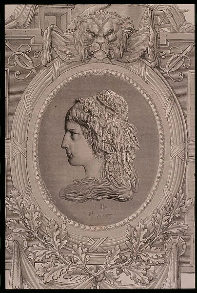Charlotte Corday (1768-93) engraved by Stephane Pannemaker (1847-1930) (engraving)