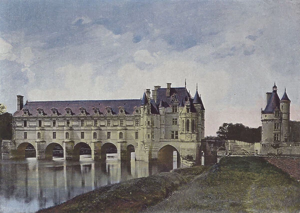 Chateau de Chenonceaux (coloured photo)