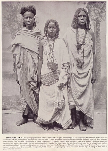 Chicago Worlds Fair, 1893: Soudanese Girls (b  /  w photo)