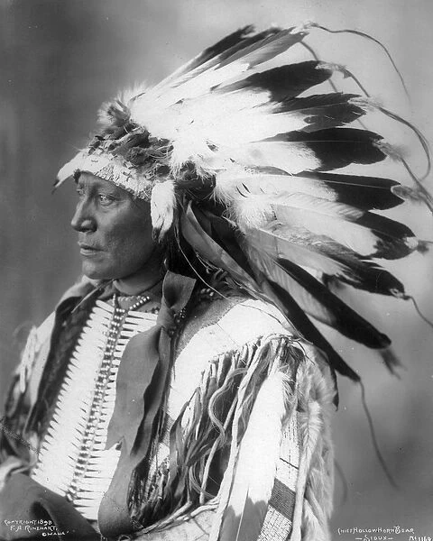 Chief Hollow Horn Bear, Sioux, 1898 (b  /  w photo)