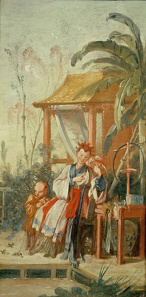 A Chinese Garden, study for a tapestry cartoon, c. 1742 (oil on canvas)