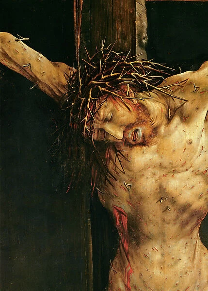 Christ on the Cross, detail from the central Crucifixion panel of the Isenheim Altarpiece, c